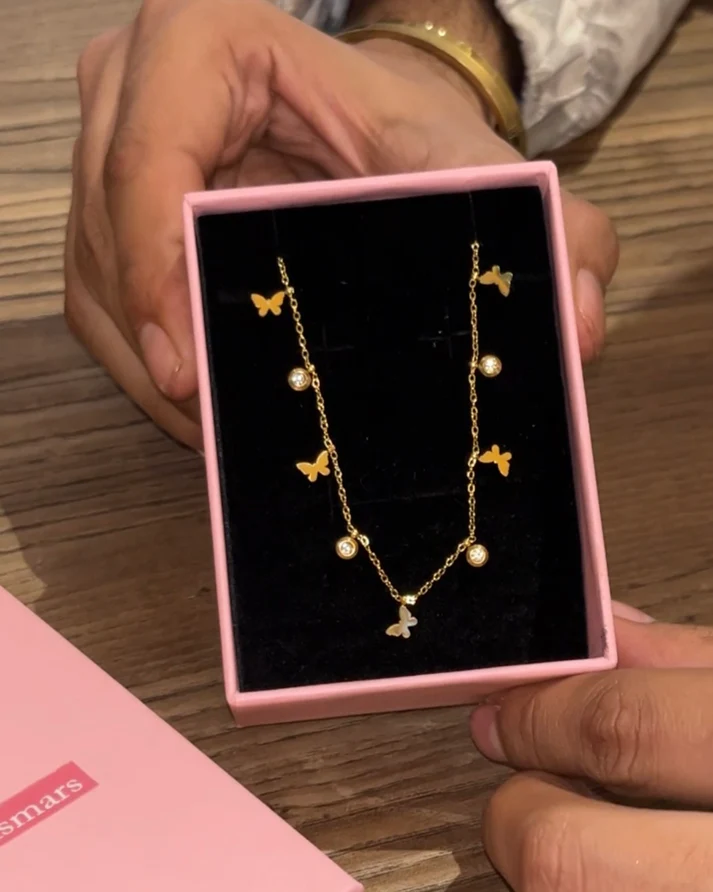 Minimal Butterflies Necklace - Image 2