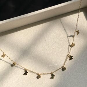 Minimal Butterflies Necklace