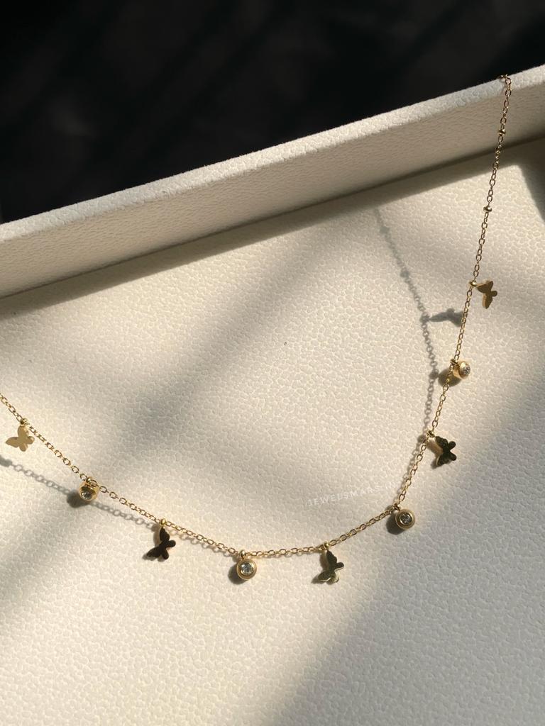 Minimal Butterflies Necklace